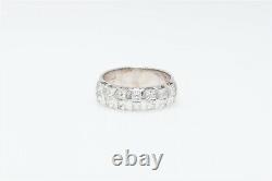 $7000 KWIAT Signed 3ct VVS G Princess Cut Diamond 18k White Gold Band Ring