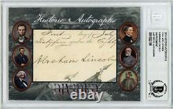 ABRAHAM LINCOLN Cut Signature Historic Autographs Civil War Divided (Beckett)
