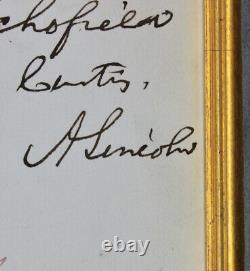 Abraham Lincoln Signed & Framed 4x4.5 Hand Written Cut Auto Graded 10! BAS