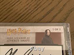 Alan Rickman signed Harry Potter Cut card auto autograph Severus Snape