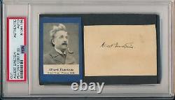 Albert Einstein Signed/Autographed Cut 3X5 with Photo PSA/DNA Encapsulated 156338