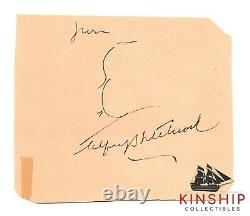 Alfred Hitchcock signed Cut Inscribed with Self Portrait Sketch JSA LOA Z268