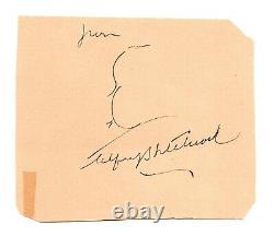 Alfred Hitchcock signed Cut Inscribed with Self Portrait Sketch JSA LOA Z268