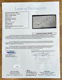 Amelia Earhart Signed Autographed 1.5 x 2.75 Cut Full JSA Letter Aviator