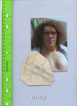 Andre The Giant wrestling signed autographed vintage cut wwe wwf JSA LOA