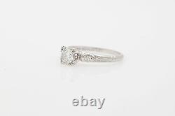 Antique 1930s $4000.75ct Old Cut Diamond Signed Platinum Wedding Ring RARE