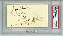 Anwar Sadat (Egypt) Signed Autographed Authentic Cut Signature PSA DNA