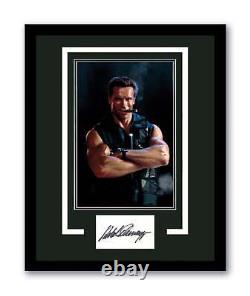 Arnold Schwarzenegger Signed Cut 11x14 Framed Commando Autographed ACOA