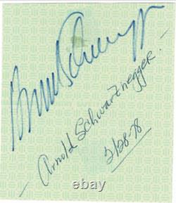 Arnold Schwarzenegger signed cut autograph! AMCo COA! 17065