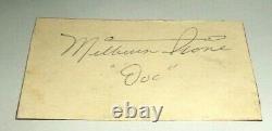 Autographed Milburn Stone Cut Card Signed Doc Gunsmoke RARE HTF