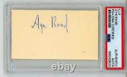 Ayn Rand Signed Autographed Authentic Signature Cut PSA DNA Encased