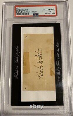 Babe Ruth Signed Autograph PSA /DNA 2010 Historic Autographs Card