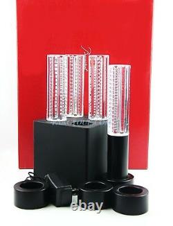 Baccarat Jallum By Yann Kersale Diamond Cut Set Of 4 Lamps Rechargable New Box