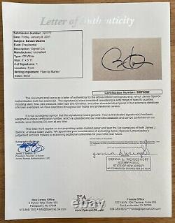 Barack Obama Signed Autographed 3x5 Cut Full JSA Letter Certified