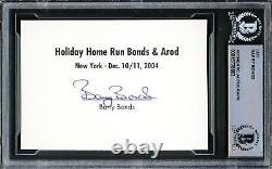 Barry Bonds Autographed Signed 2.5x3.5 Cut Signature Giants Beckett #15778683