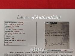 Baseball Hof Mickey Mantle Signed Certificate Authentic Jsa Hologram Autograph