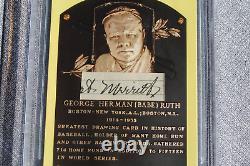 Bgs Babe Ruth Signed Cut Babe's 2nd Wife Handwritten Hof Plaque Ny Yankees Bas