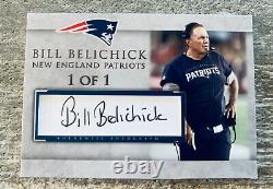 Bill Belichick New England Patriots Coach Hof Signed Custom Cut Auto Card #1/1