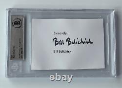 Bill Belichick Signed Autographed Cut New England Patriots Beckett Slabbed A