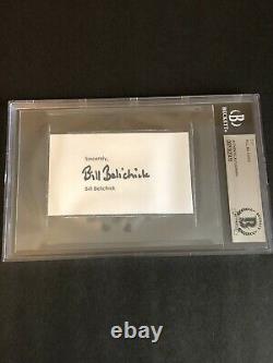 Bill Belichick Signed Cut Autograph Beckett BAS New England Patriots Head Coach