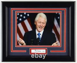 Bill Clinton Signed Custom Framed Cut Display (JSA)