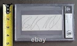 Billy Idol Signed Beckett Bas Coa Slabbed Cut Index Card Singer Autographed Rare