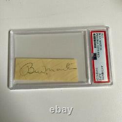 Billy Martin Signed Autographed Vintage 1940's Cut Signature PSA DNA COA