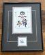 Bob Kane Signed Cut Auto With Joker Lithograph Framed