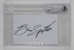 Bruce Springsteen Signed Autographed Slabbed 4x6 Large Cut Paper Beckett COA