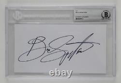 Bruce Springsteen Signed Autographed Slabbed 7.5x4 Large Cut Paper Beckett COA