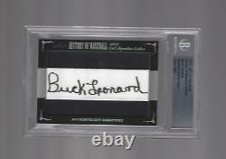 Buck Leonard HOF Beckett Authentic 2012 Leaf Cut Signature Autograph Auto