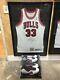 Bulls Scottie Pippen Signed Pro Cut Commemorative Collection Jersey And Shoes