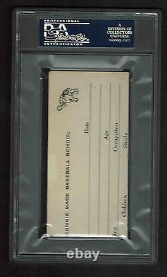 CONNIE MACK Signed CUT Autographed CERTIFIED AUTHNETIC PSA/DNA