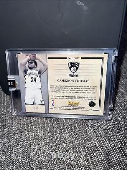 Cameron Thomas 2021-22 Panini Instant NBA Prime Cuts Jersey Autograph Auto RC/10