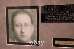 Carlo Gambino Signed Autographed Check Cut Display Mafia Crime Boss JSA LOA
