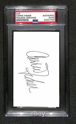 Carrie Fisher Princess Leia Star Wars Autographed Signed Cut Signature PSA/DNA