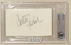 Carrie Fisher Signed Autographed 3x5 Cut BAS Beckett Certified Star Wars Black 2