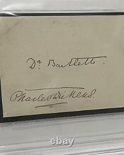 Charles Dickens Signed Cut Autograph Nice Signature Beckett Authentic COA