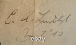 Charles Lindbergh Signed Cut Signature Autograph Signature Authentic