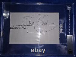 Chef Anthony Bourdain Signed Autograph Cut with Knife Sketch BGS. Early Signatur