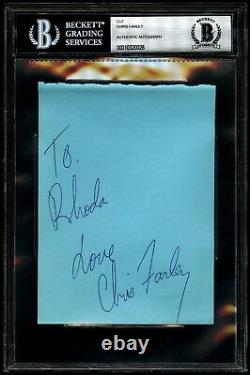 Chris Farley Signed Autograph Cut Inscribed''Love'' BAS BECKETT LOA