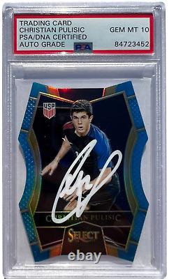 Christian Pulisic Signed 2016 Panini Select Light Blue Die Cut #150 Auto Psa/dna