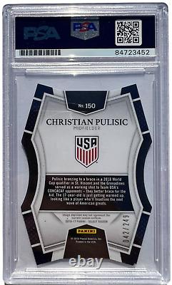 Christian Pulisic Signed 2016 Panini Select Light Blue Die Cut #150 Auto Psa/dna