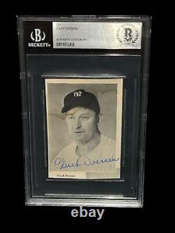 Chuck Dressen New York Yankees Signed Vintage Cut Autograph 3x4 Beckett Bas Coa