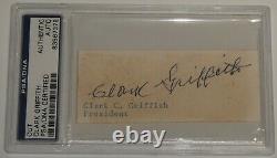 Clark Griffith Signed Cut Letter PSA/DNA COA Autograph Senator Baseball HOF 1946