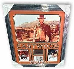 Clint Eastwood Hand Signed Autographed Cut Custom Framed 24x28 Collage Beckett