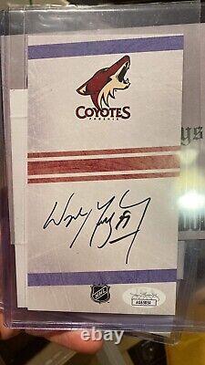 Custom Wayne Gretzky New York Rangers Cut Auto Card JSA Authentic