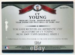 Cy Young 2009 Topps Legends Of The Game Signed Cuts Autograph Cut Auto Sp 1/1
