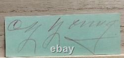 Cy Young Signed Cut
