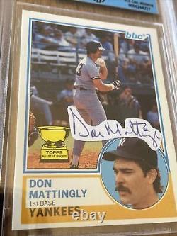 DON MATTINGLY 1983 Donruss+Topps ROOKIES SIGNED AUTOGRAPHED CARDs JSA AUTHENTIC